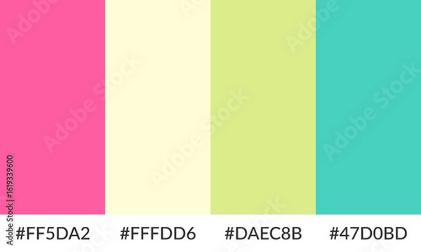 Fototapeta Abstract color palette banner versatile collection of shade and swatch