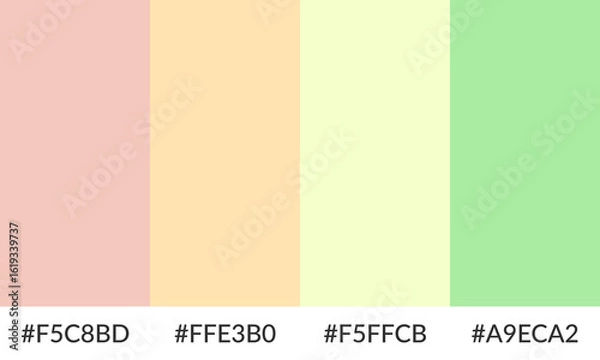 Fototapeta Abstract color palette banner versatile collection of shade and swatch