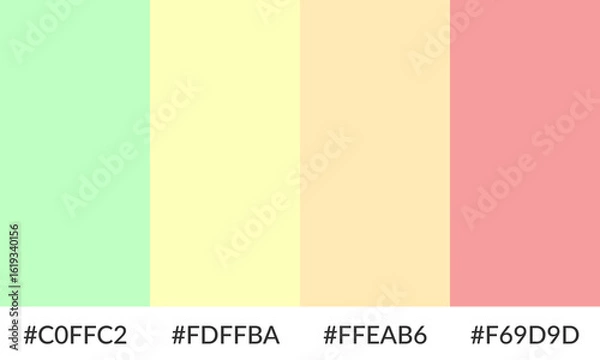 Fototapeta Abstract color palette banner versatile collection of shade and swatch