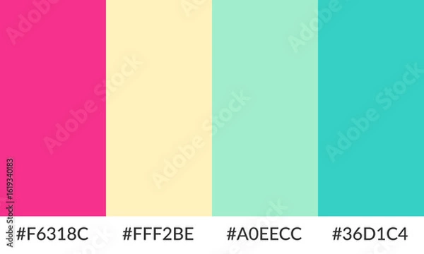 Fototapeta Abstract color palette banner versatile collection of shade and swatch