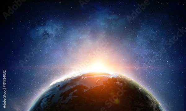 Fototapeta Moon and Earth planet