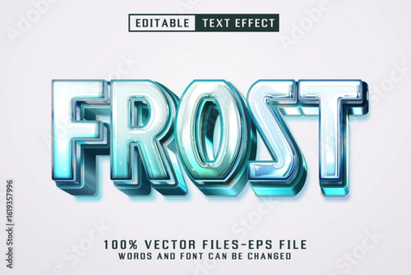Obraz Frost 3d Text - Editable Text Effect