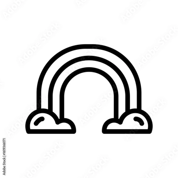 Obraz Rainbow icon thin single monoline