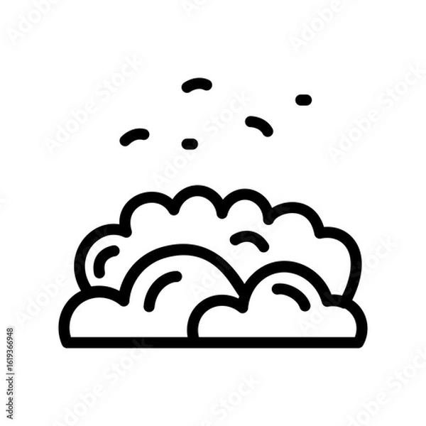 Obraz Fog icon thin single monoline