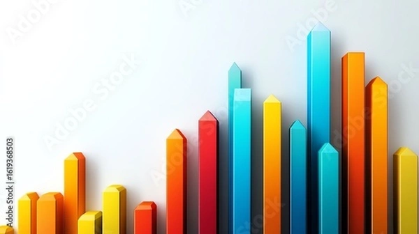 Obraz business graph with arrow