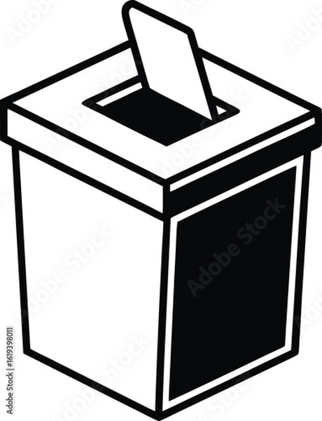 Fototapeta ballot box vector illustration