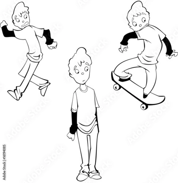 Obraz comics drawn vector