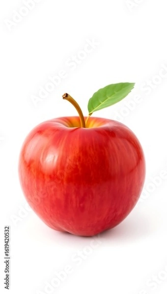 Fototapeta A single red apple, crisp and so bright,
Its vibrant skin, a healthy delight.
A symbol of goodness, pure and full of light,
Nature's sweet snack, day and night.png white background picture 