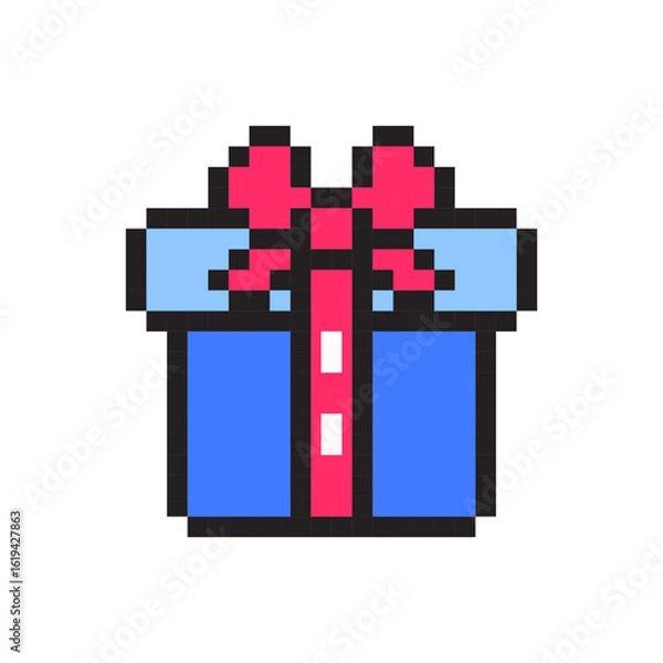 Obraz Birthday Gift Box Pixel Art