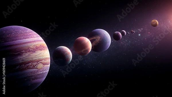 Obraz planet in space. Generative AI