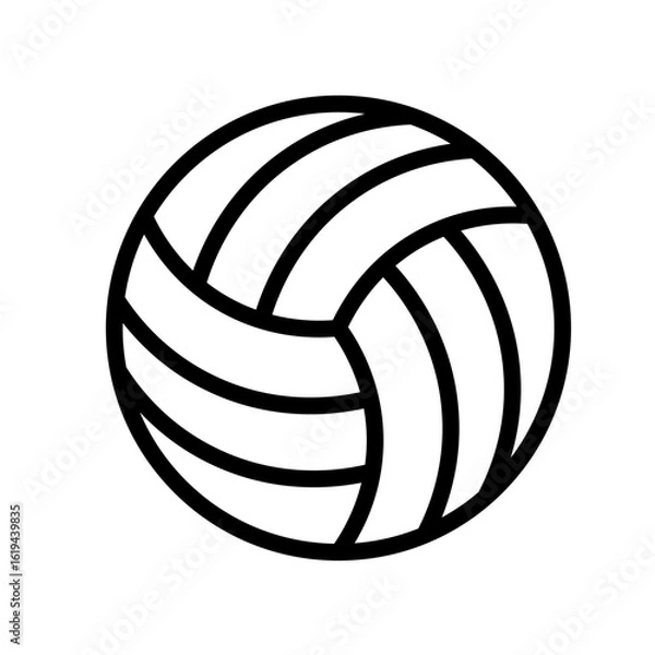 Obraz Volleyball icon thin single line