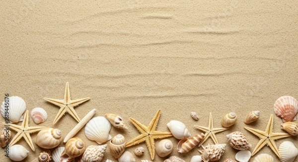 Obraz Seashells on sand