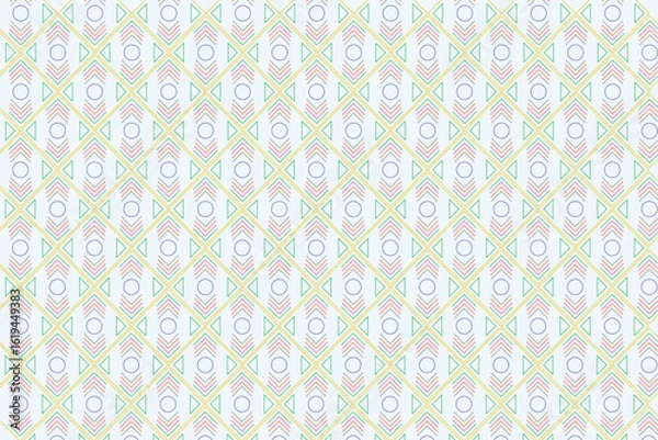 Fototapeta Geometric Pastel Pattern Vector Backgrounds Set — Seamless Abstract Tile Designs