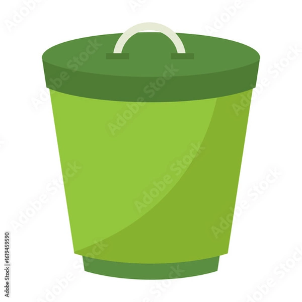 Obraz Green Trash Can