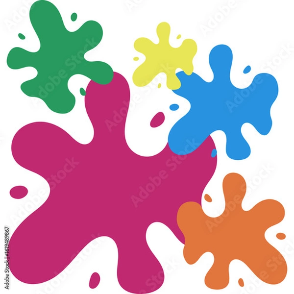 Fototapeta Ink Splash Multicolor