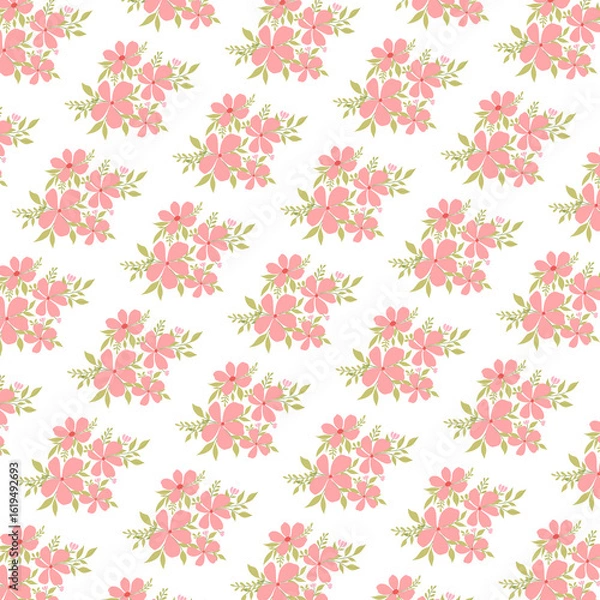 Fototapeta seamless floral pattern