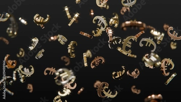 Obraz 浮遊するユーロ記号