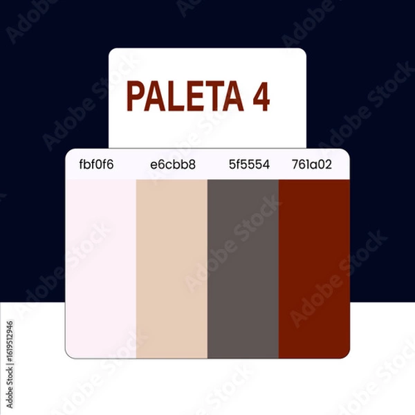 Obraz Set of colorful trendy flat color template. Collection palette of flat style color swatches for web design. Trendy colors squares palettes of new season. Vector Illustration.