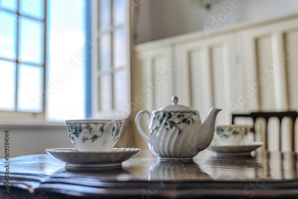Obraz 函館旧イギリス領事官のカップとティーポット