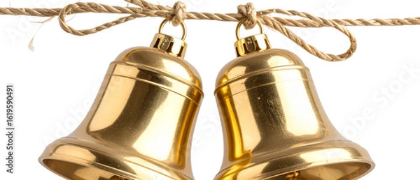 Obraz Christmas bells on a white background