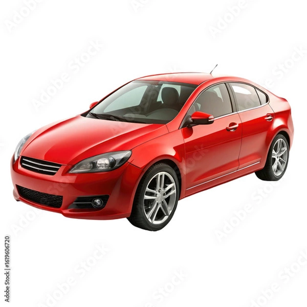 Obraz car isolated on transparent white background, clipping path