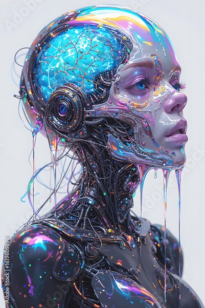 Obraz Bioluminescent Cyborg Mindscape