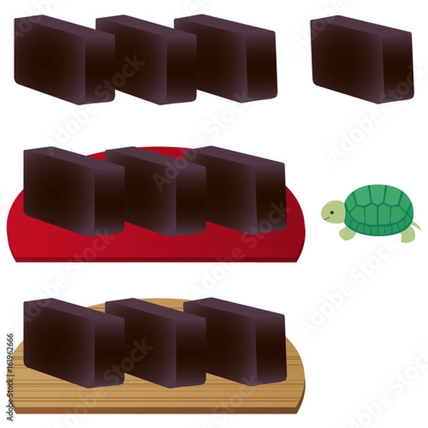 Fototapeta ようかんとカメ