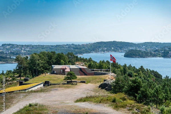Fototapeta View from Vestagdermuseet in Kristiansand in Norge