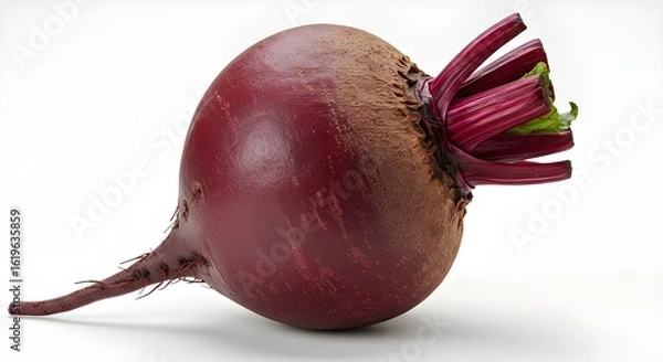 Obraz Red beetroot isolated on white background.