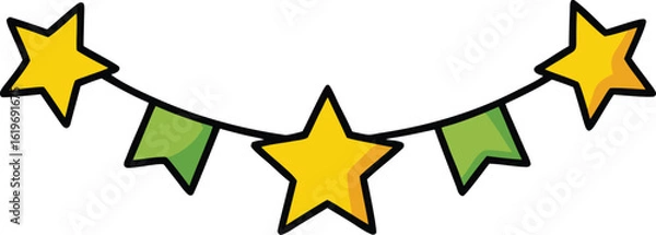 Obraz star garland icon on transparent background