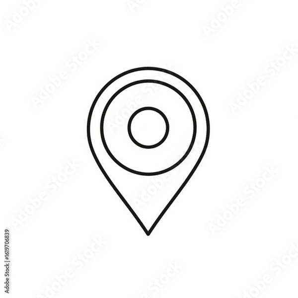 Fototapeta Location Pin Icon Vector Illustration | Map Pointer Symbol