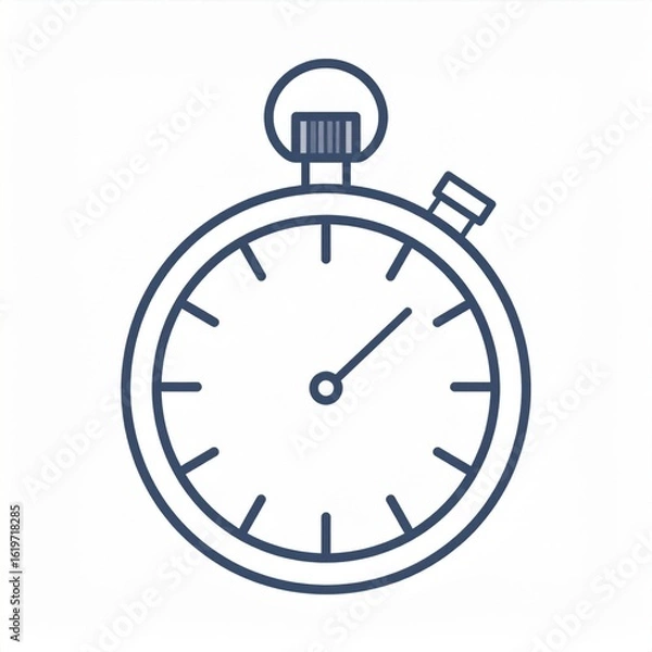 Fototapeta Stopwatch Clip Art on White Background for Time Management Concepts