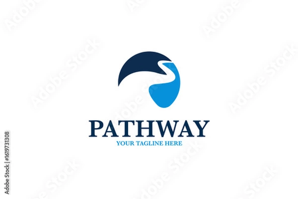 Obraz Modern pathway road logo design template vector illustration