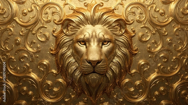 Obraz lion head knocker