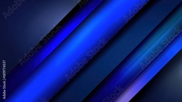 Fototapeta Abstract Blue Geometric Background with Layered Design Elements
