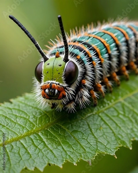 Obraz caterpillar on leaf