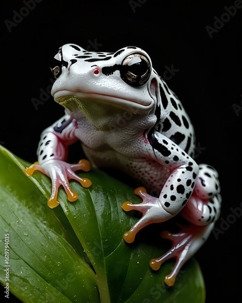 Obraz frog on a leaf