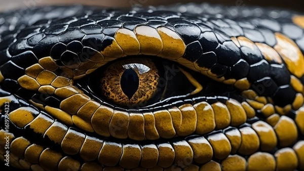 Obraz close up of a python