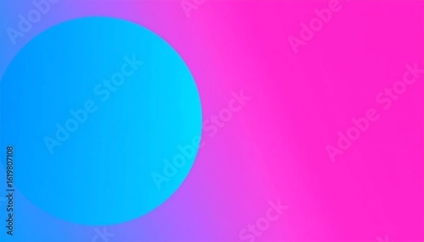 Fototapeta Vibrant gradient background with a large, smooth circle