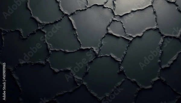 Obraz Dark textured surface with intricate cracks.