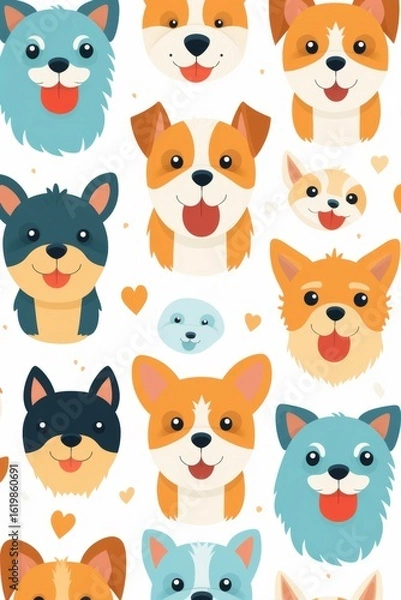 Fototapeta Pattern Animals Children's Style