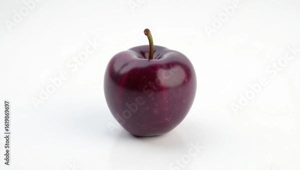 Fototapeta Single deep purple plum.