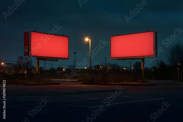 Obraz billboard at night