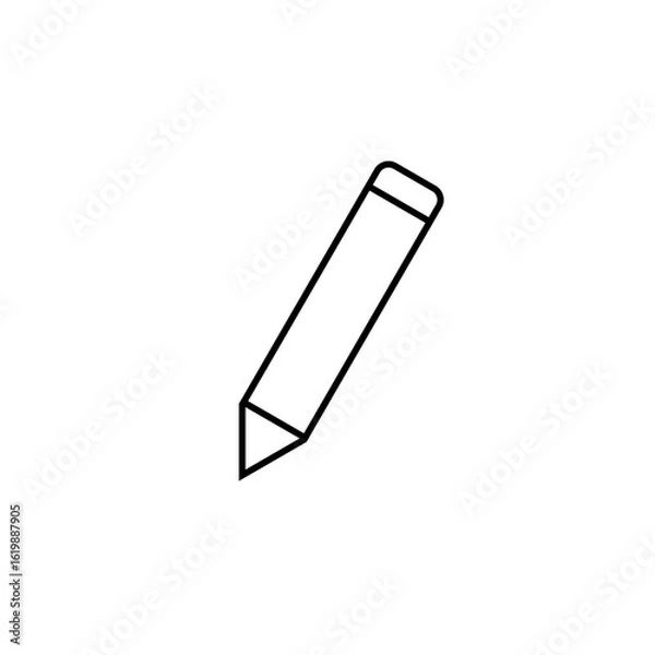 Obraz pencil isolated on white background icon minimalistic simplified flat web