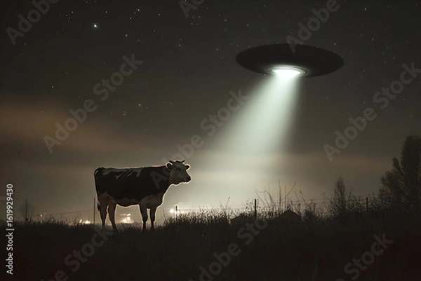 Fototapeta cow in the field