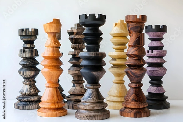 Fototapeta black chess pieces