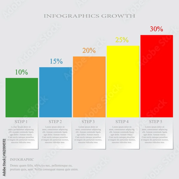 Fototapeta Template for your presentation, five options.