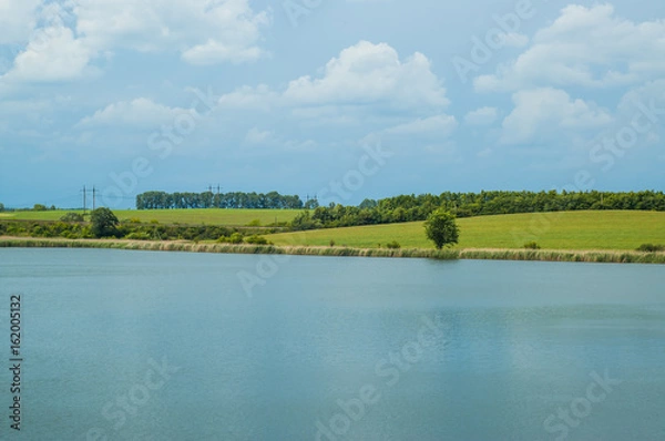 Fototapeta Дождь над озером