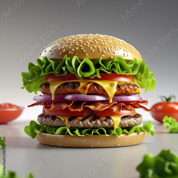 Obraz hamburger with cheese