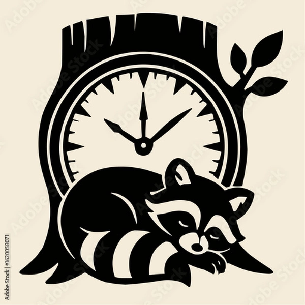 Fototapeta Cute black kitten and mouse cartoon vector illustration with a butterfly and ball